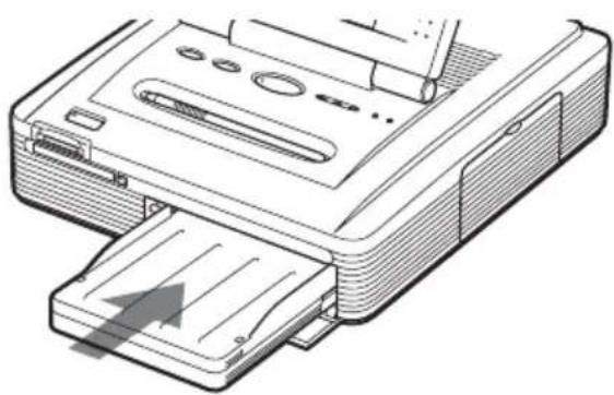 SONY DPP-EX7 - Close the paper tray lid. Then push and open the printer's paper tray compartment lid and insert the paper tray into the printer. - 1