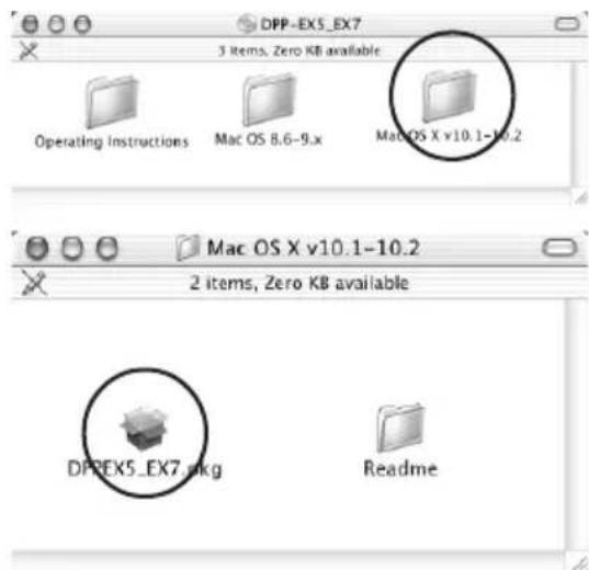 DPP-EX5_EX7 3 Items, Zero KB available Operating Instructions Mac OS 8.6-9.x Mac OS X v10.1-10.2 Mac OS X v10.1-10.2 2 items, Zero KB available DPREX5_EX7 .pkg Readme