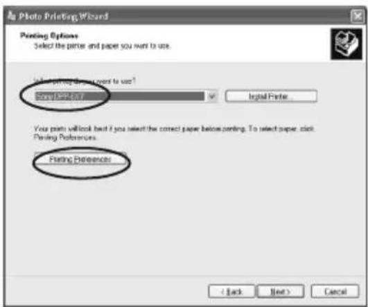 Photo Printing Wizard Printing Options Select the paper and paper you want to use. Some APP.NET Import Poster... Your point will look best if you select the correct paper below printing. To select paper, click Printing References... Printing References: < Back Next > Cancel