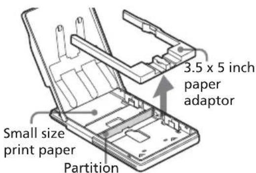 3.5 x 5 inch paper adaptor Small size print paper Partition
