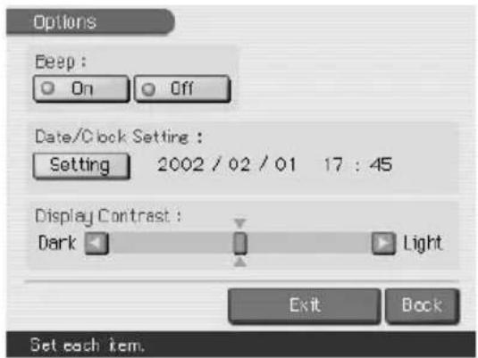 SONY DPP-EX7 - Cambio de las preferencias de la impresora (Options) - 1