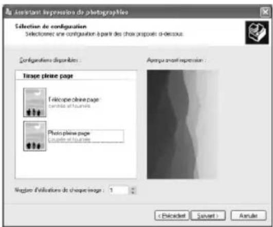 SONY DPP-EX7 - Sélectionnez la mise en page et la quantité d'impressions, puis cliquez sur "Suivant". - 4