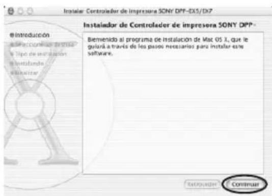 SONY DPP-EX7 - Haga clic en "Continuar". - 3