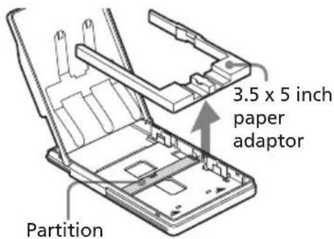 3.5 x 5 inch paper adaptor Partition