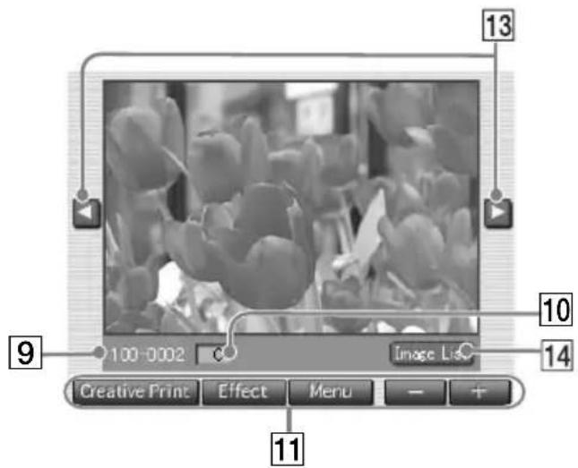 13 10 14 9 100-0002 Image List Creative Print Effect Menu - + 11
