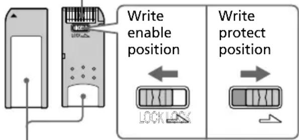 Write enable position Write protect position LOCK LOCK