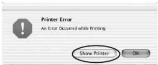 Printer Error An Error Occurred while Printing Show Printer OK