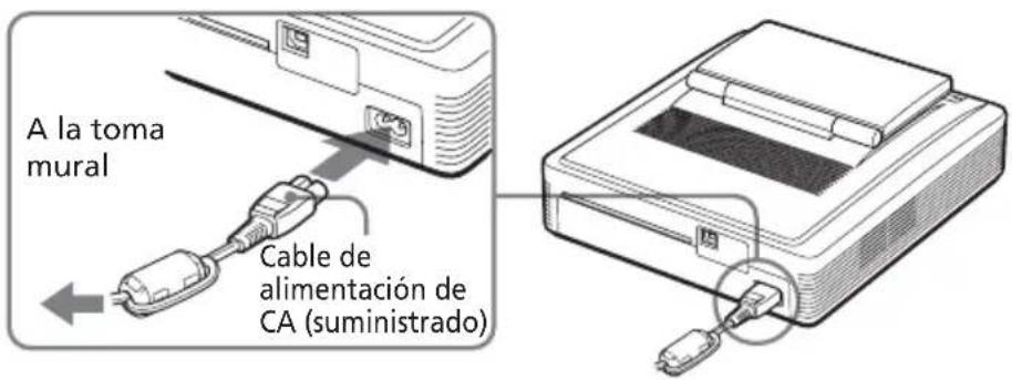 SONY DPP-EX7 - Conexión del cable de alimentación de CA - 1