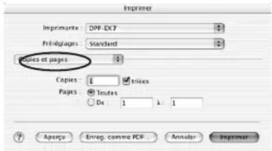 SONY DPP-EX7 - Utilisation de l'imprimante avec un Macintosh - 1