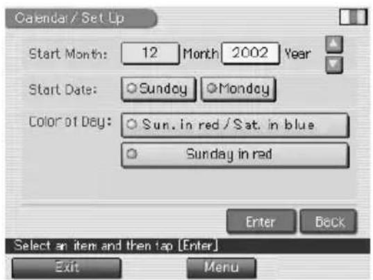 SONY DPP-EX7 - ■ Configuración del calendario - 1