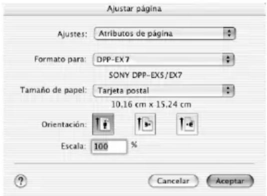 SONY DPP-EX7 - Si utiliza Mac OS 9.x - 1
