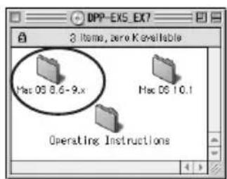 DPP-EX5_EX7 3 items, zero K-available Mac OS 8.6-9.x Mac OS 10.1 Operating Instructions