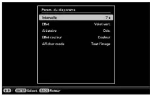 SONY DPP-F800 - Modification des réglages du diaporama - 1