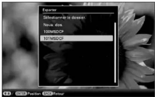 SONY DPP-F800 - Exportation d'une image de la mémoire interne sur une carte mémoire - 3