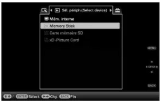 SONY DPP-F800 - Appuyez sur SELECT DEVICE. - 1