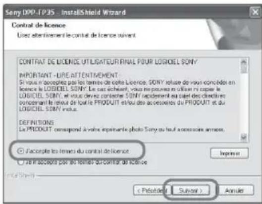 SONY DPP-FP35 - Cliquez sur « Suivant ». - 1