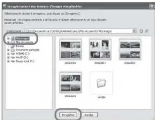 SONY DPP-FP35 - Pour enregistrer un dossier de navigation - 2