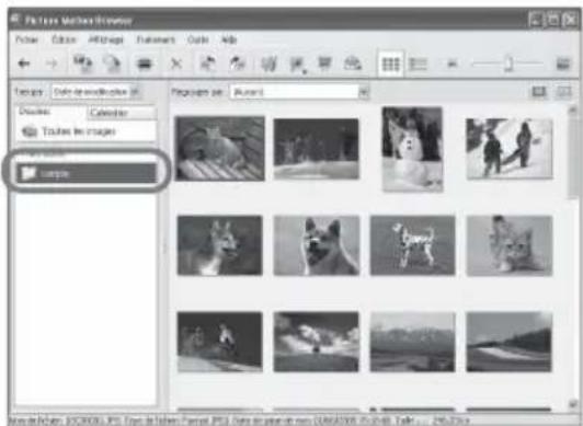 SONY DPP-FP35 - Cliquez sur le dossier qui contient les photos que vous souhaitez imprimer. - 1