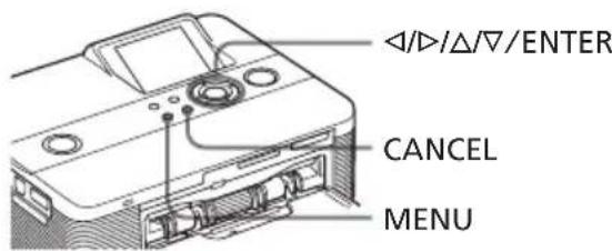◄/►/Δ/▽/ENTER CANCEL MENU