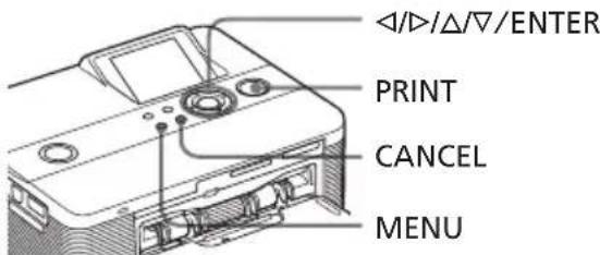 ◄/►/Δ/▽/ENTER PRINT CANCEL MENU