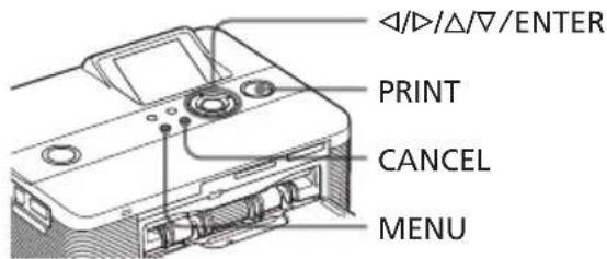 ◄/◄/Δ/▽/ENTER PRINT CANCEL MENU