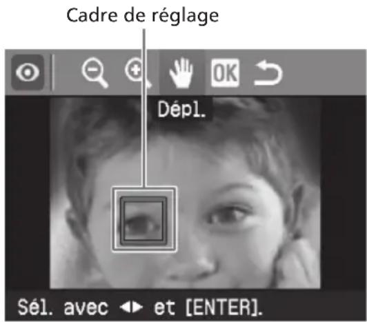 Cadre de réglage Dépl. Sél. avec ◀► et [ENTER].