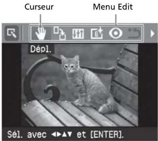 SONY DPP-FP55 - Appuyez sur ◀/▷ pour sélectionner 📄 (Edit), puis appuyez sur ENTER. - 1