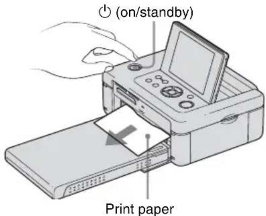 (on/standby) Print paper