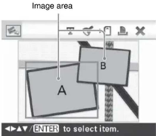 Image area A B ENTER to select item.