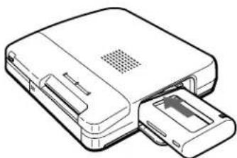 SONY DPP-M55 - Insert the print cartridge firmly until it clicks into place and close the cartridge compartment lid. - 1
