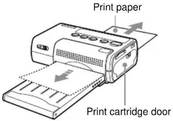 Print paper Print cartridge door