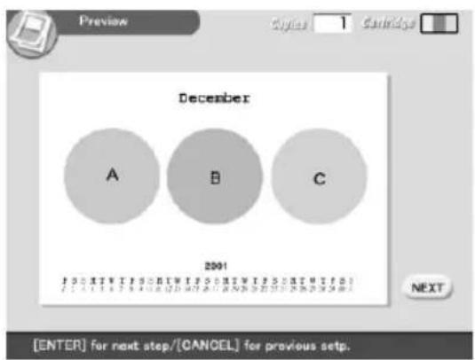 Preview Cytes: 1 Cambridge December A B C 2001 NEXT [ENTER] for next step/[CANOEL] for previous setp.