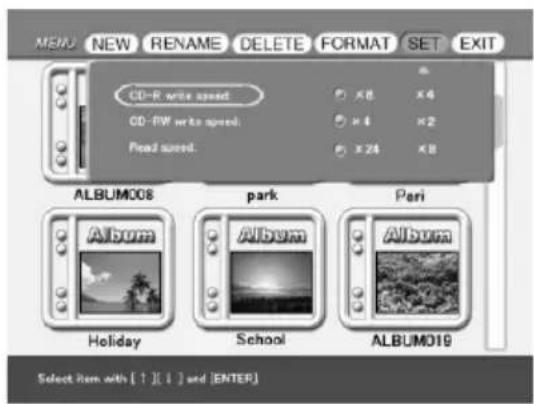 SONY DPP-SV88 - Ajuste de la velocidad de acceso de un disco CD-R/RW - 1