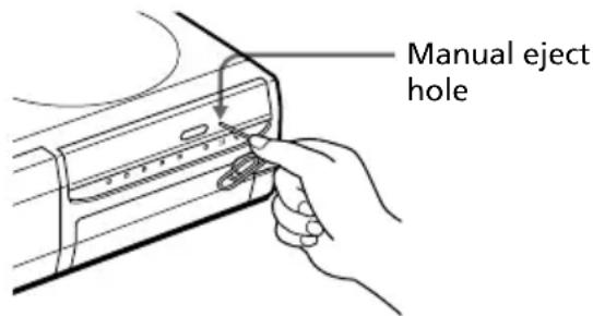 Manual eject hole