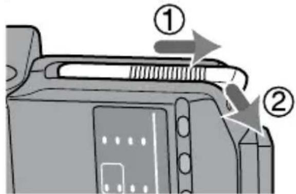 Diagram of a device with numbered annotations indicating directional flow or process steps