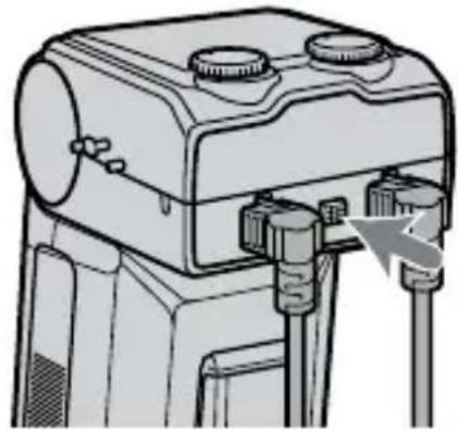 SONY HVL-MT24AM - When removing the plug, press the twin flash-cord release button on the macro flash controller and pull the plug straight out of the socket. - 1