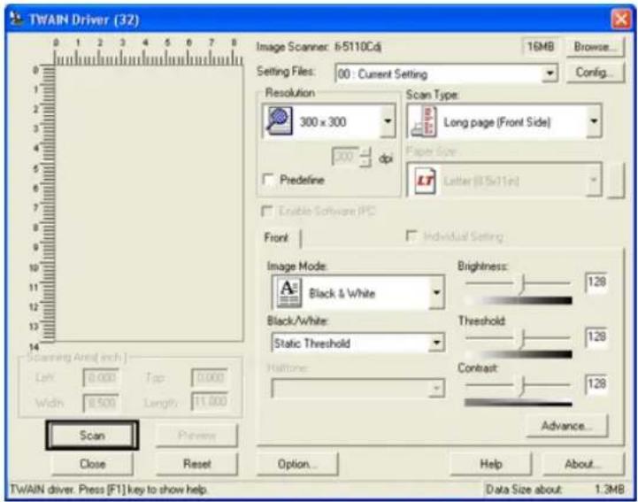 FUJITSU fi-5110C - Click the [Scan] button. - 1
