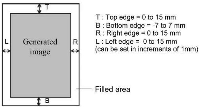 FUJITSU fi-5950 - Specify the length for each end section; top, bottom, right, and left, to fill the end sections. - 1