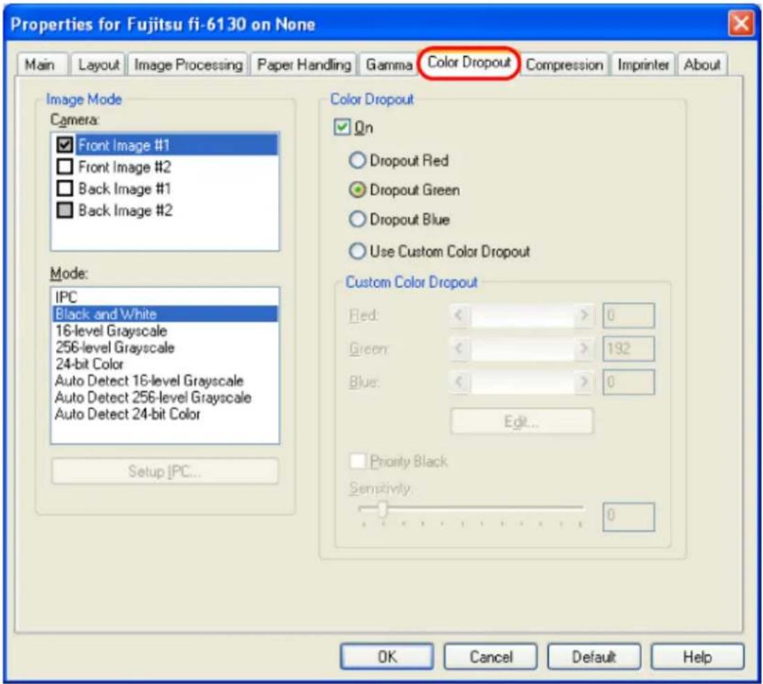 FUJITSU fi-6130 - [Color Dropout] Tab - 1