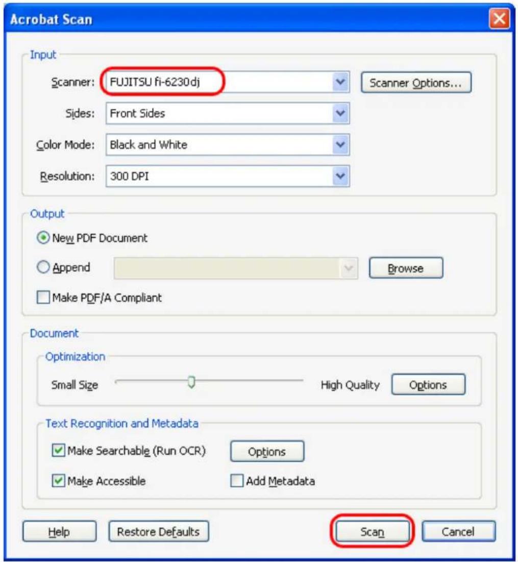 FUJITSU fi-6130 - From the [File] menu, select [Create PDF], and then select [From Scanner]. - 2