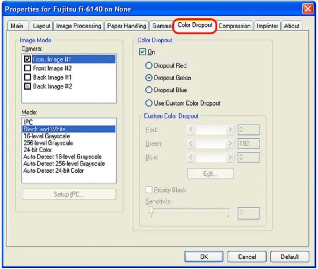 FUJITSU fi-6240 - [Color Dropout] Tab - 1