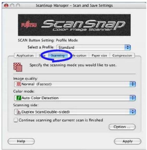 FUJITSU ScanSnap S300M - [Scanning] tab - 1