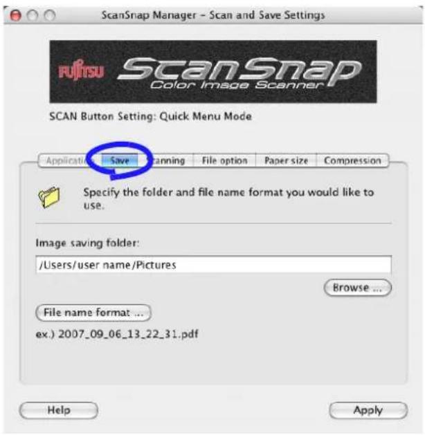 FUJITSU ScanSnap S300M - [Save] tab - 1