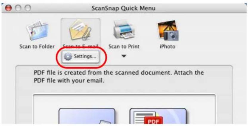 FUJITSU ScanSnap S300M - [Settings] button - 1