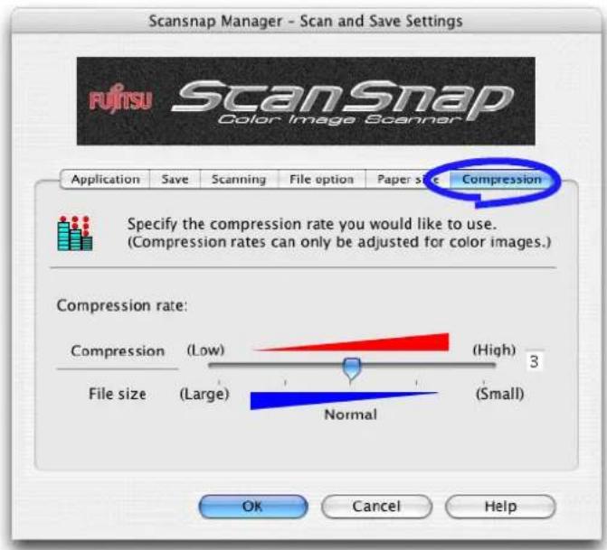 FUJITSU ScanSnap S500M - [Compression] tab - 1