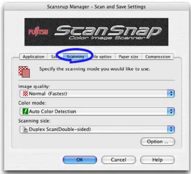 FUJITSU ScanSnap S500M - [Scanning] tab - 1