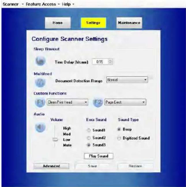 KODAK Ngenuity 9150 - Settings button - 1