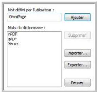 XEROX 7600i - Pour modifier un dictionnaire de l'utilisateur : - 3
