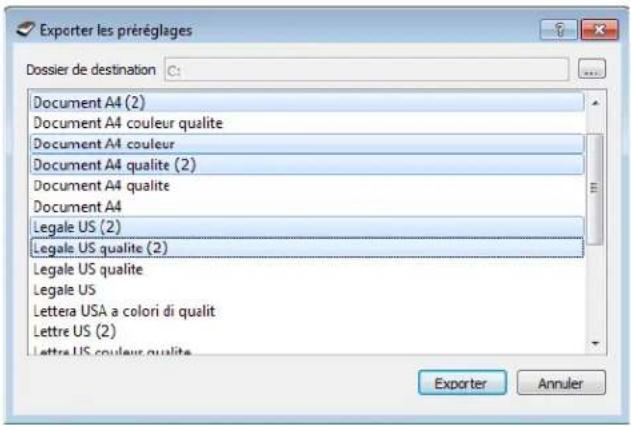 XEROX 7600i - Exporter les préréglages - 4