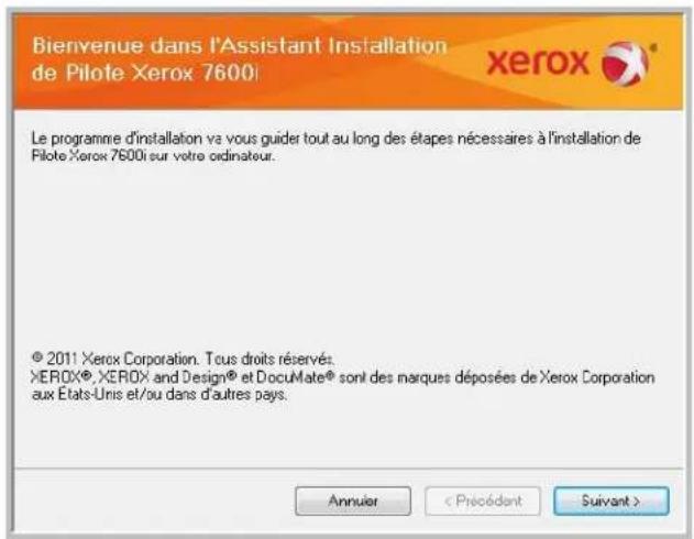 XEROX 7600i - Installation du pilote du scanneur - 1